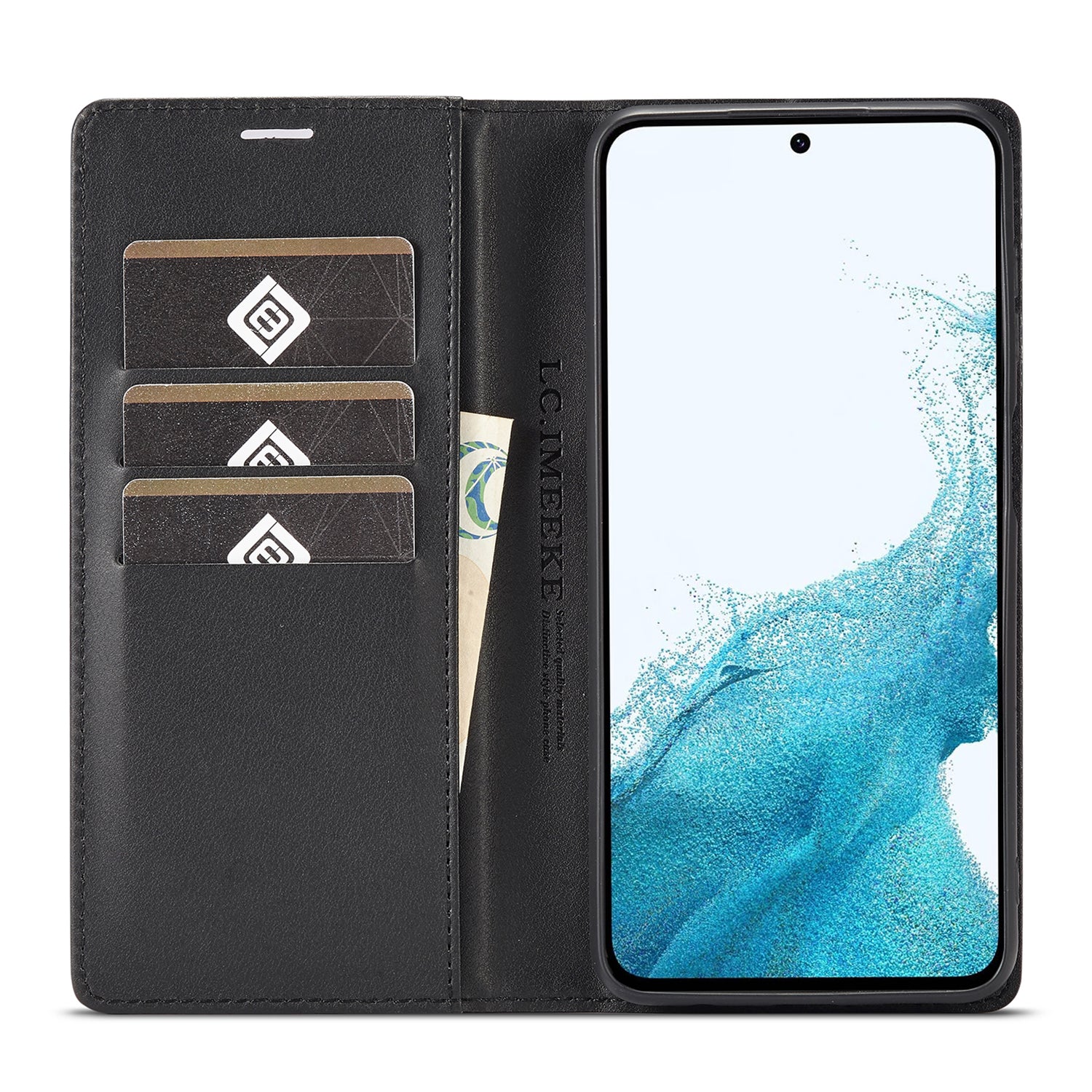 LC.IMEEKE for Samsung Galaxy A14 4G 5G Carbon Fiber Texture Anti-drop Phone Case Leather Wallet Stand Phone Cover LC.IMEEKE for Samsung Galaxy A14 4G 5G Carbon Fiber Texture Anti-drop Phone Case Leather Wallet Stand Phone Cover